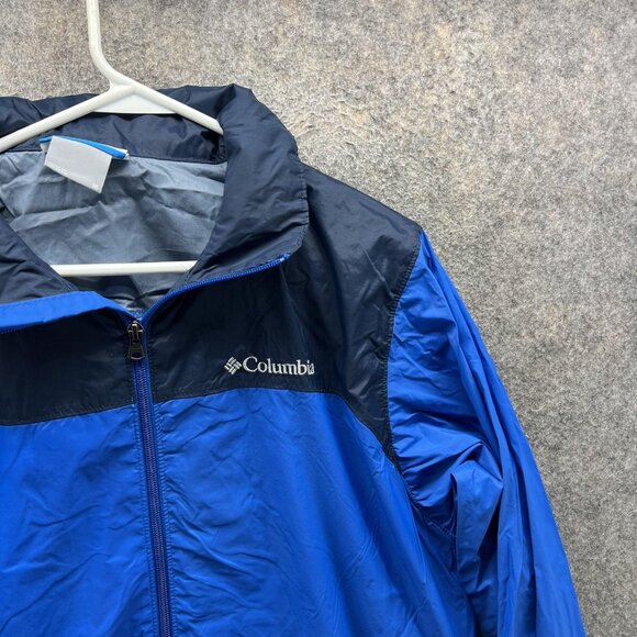 Columbia Jacket Mens Medium Blue Windbreaker Full Zip Lightweight Lined Hiking - Picture 6 of 9